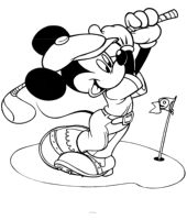A coloring page of mickey mouse